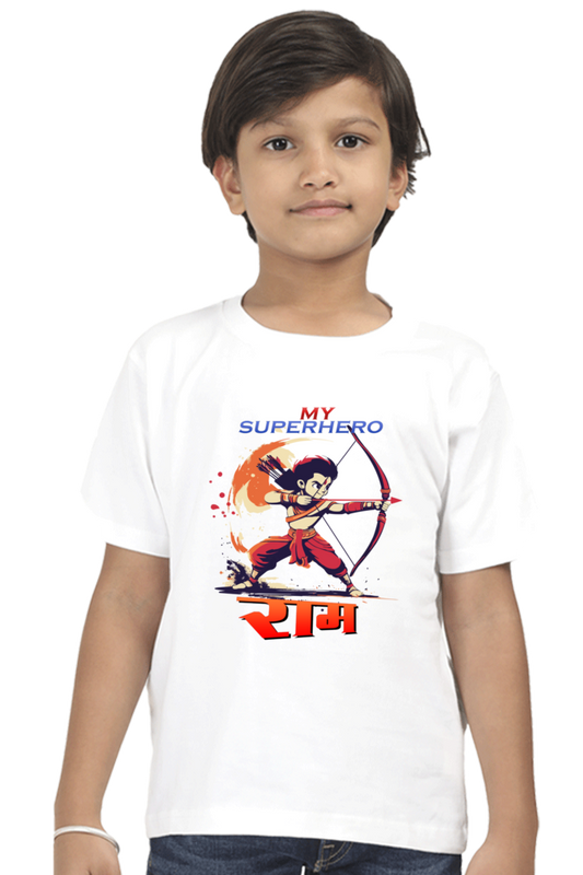 Ram Ji Devotion Round Neck Half Sleeve Classic T-Shirts for Boy Vastrdhamm