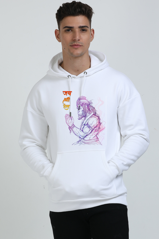 Hanuman Majestic Devotion Oversized Hooded Sweatshirt T-Shirts for Men Vastrdhamm