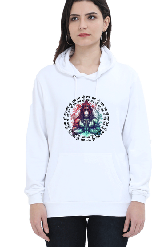 Hanuman Majestic DevotionHoodie Sweatshirt T-Shirts for Women Vastrdhamm