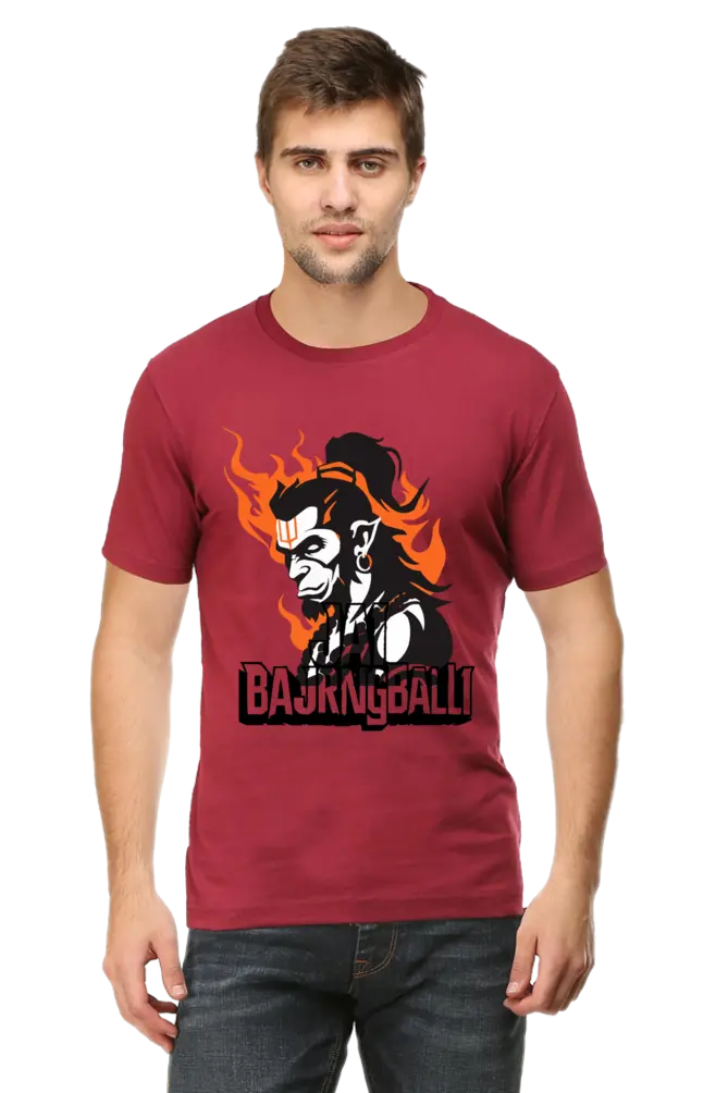 Hanuman The Symbol of Devotion and Strength T-Shirt | Regular Fit Vastrdhamm