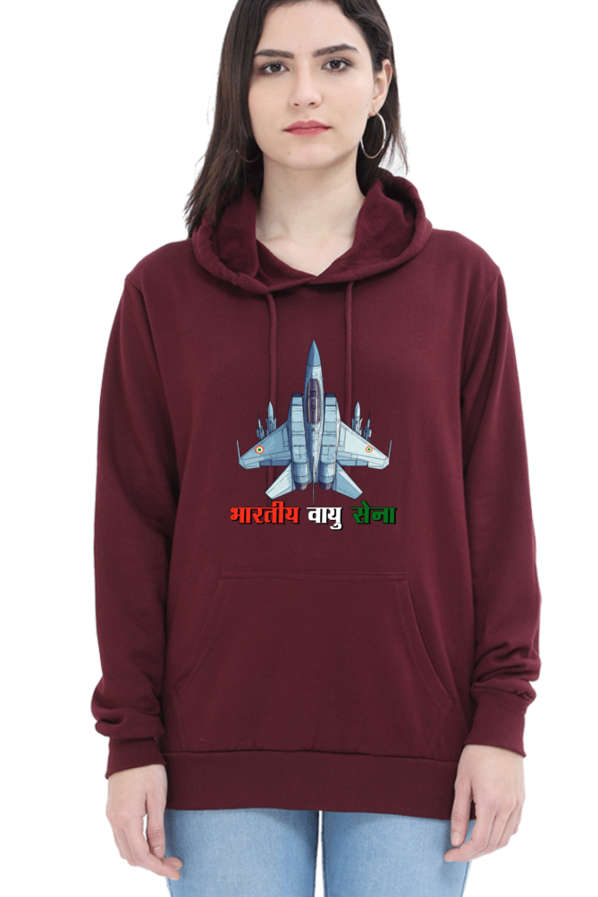 Sky Warriors: Indian Air Force Hoodie Sweatshirt T-Shirts for Women Vastrdhamm