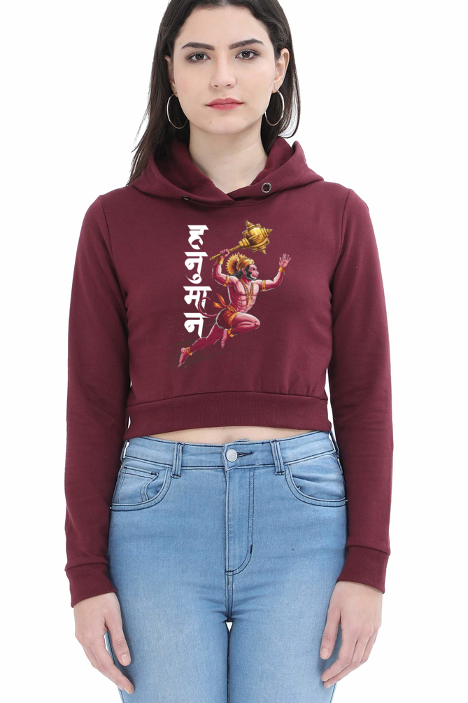 Hanuman CourageCrop Hoodies for Women Vastrdhamm