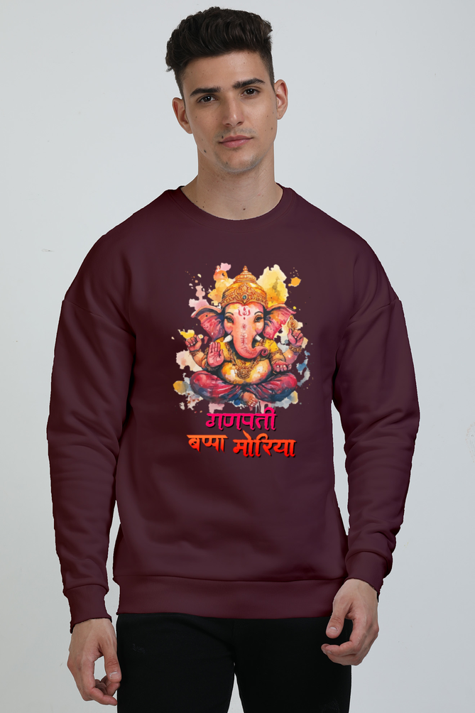 Jai Ganesha Glory Oversized Sweatshirt T-Shirts for Men Vastrdhamm