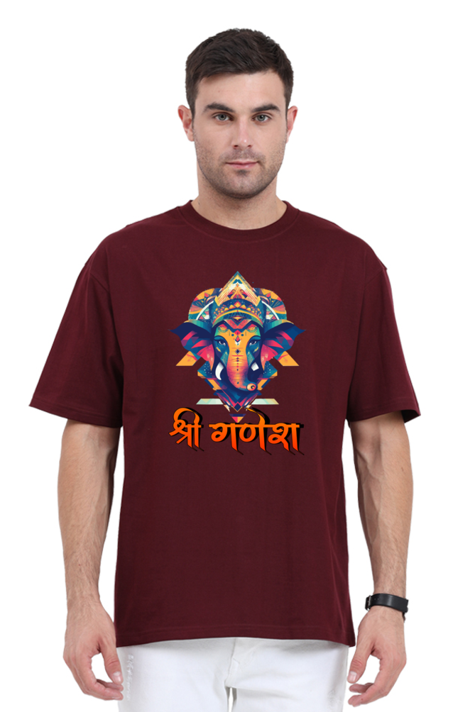 Jai Ganesha Protector Oversized Classic T-Shirts for Men Vastrdhamm