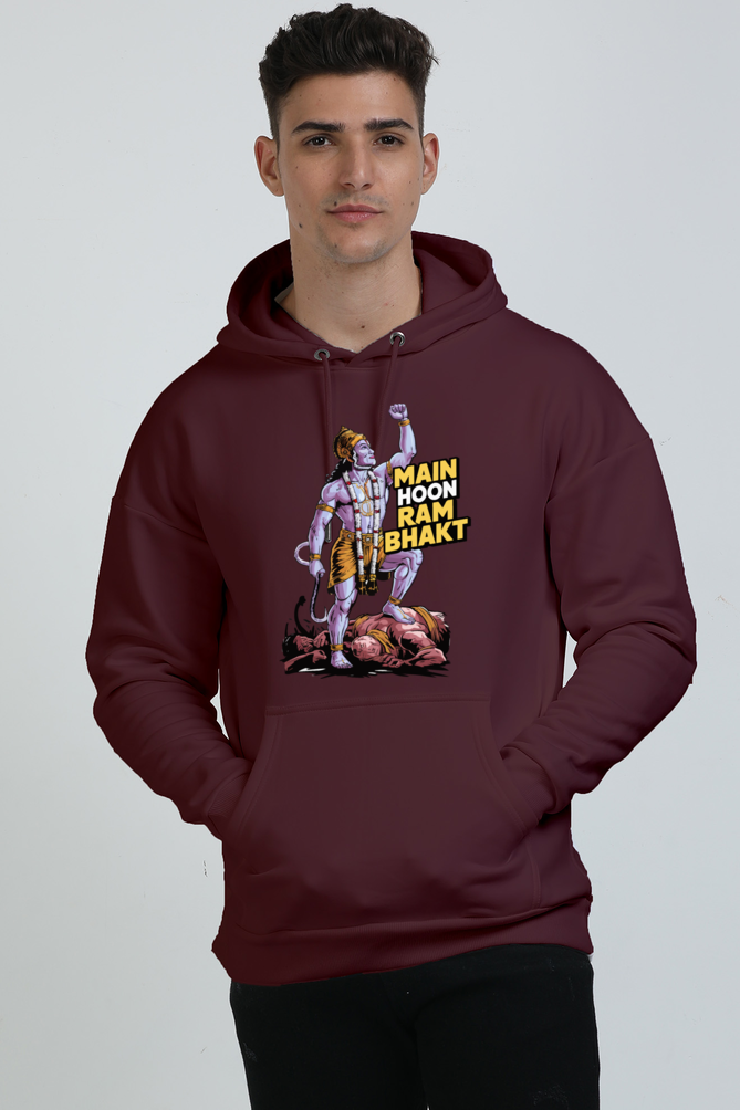 Hanuman Mighty Devotee Oversized Hooded Sweatshirt T-Shirts for Men Vastrdhamm