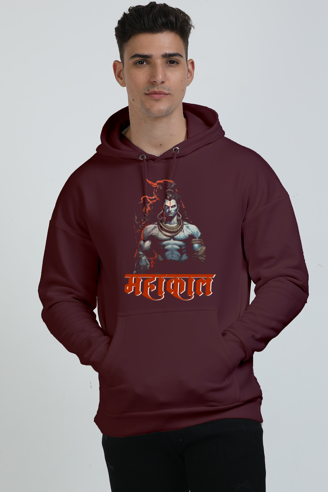 Shiv Ji Shankar Oversized Hooded Sweatshirt T-Shirts  for Men Vastrdhamm