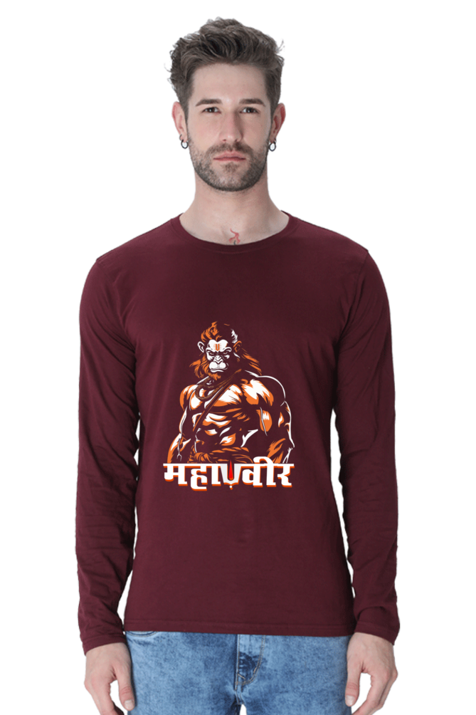 Brave Hanuman Ji Round Neck Full Sleeve Vastrdhamm