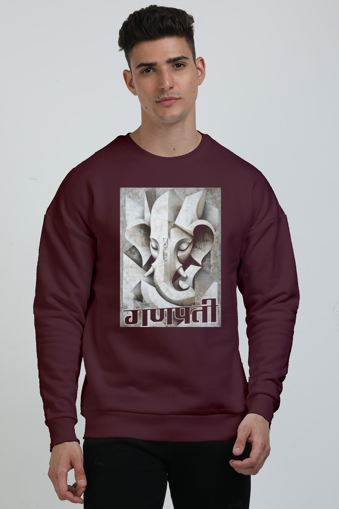 Ganesha Protector Oversized Sweatshirt T-Shirts for Men Vastrdhamm