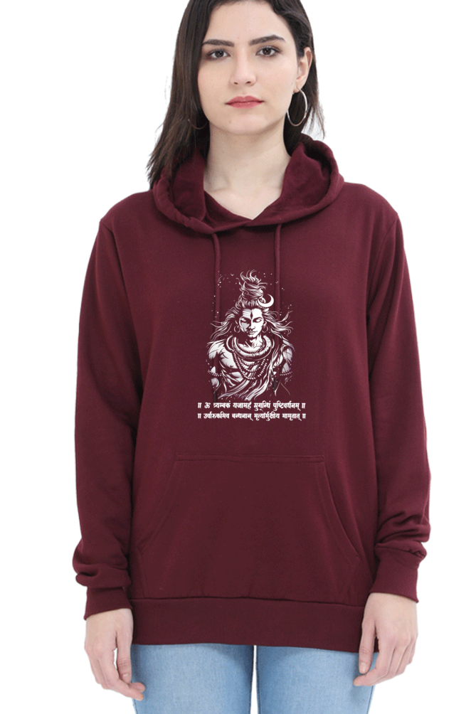 Shiv Ji Warrior Spirit Hoodie Sweatshirt T-Shirts for Women Vastrdhamm