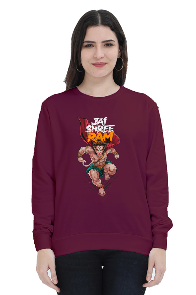 Hanuman Divine FaithSweatshirt T-Shirts for Women Vastrdhamm