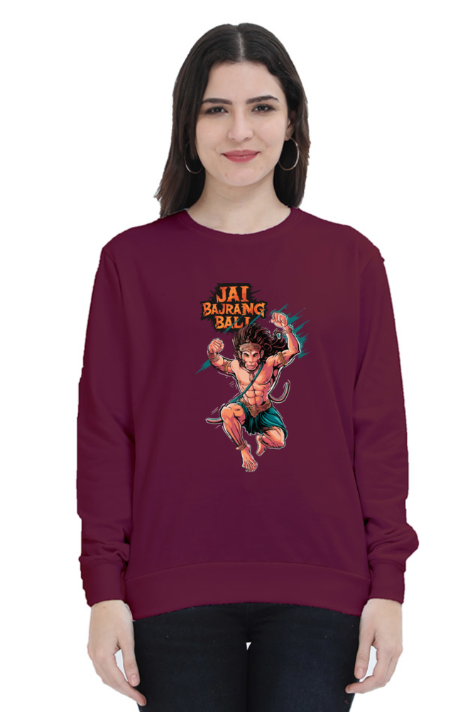 Hanuman Devotional HeroSweatshirt T-Shirts for Women Vastrdhamm