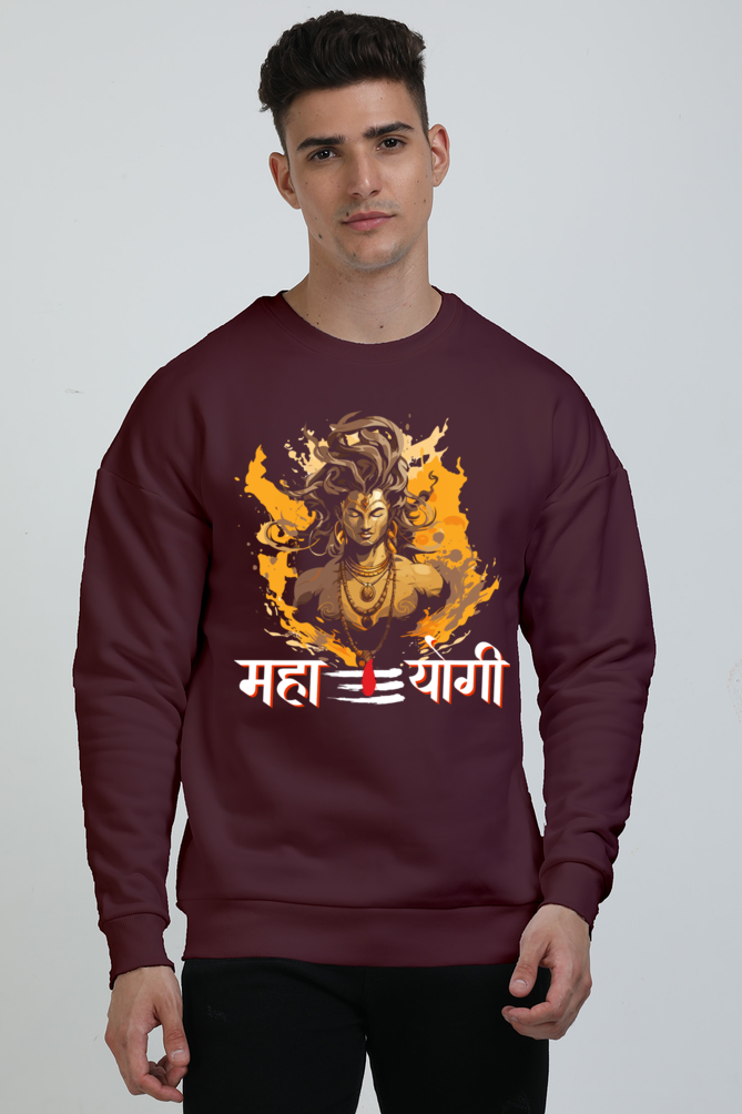 Shiv Ji Devotion Oversized Sweatshirt T-Shirts  for Men Vastrdhamm