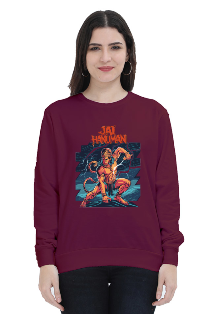 Hanuman Cosmic PowerSweatshirt T-Shirts for Women Vastrdhamm