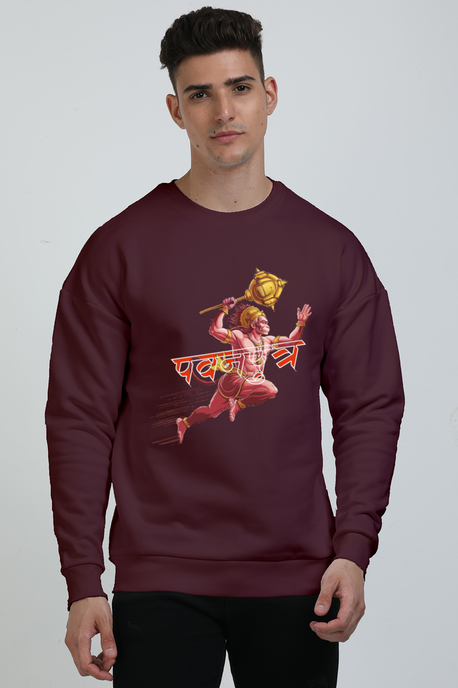 Hanuman Devotion Oversized Sweatshirt T-Shirts for Men Vastrdhamm