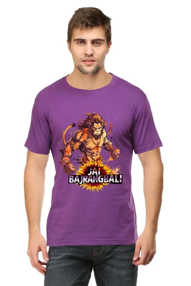 Jai Bajrang Bali Unleashing Divine Power T-Shirt | Regular Fit Vastrdhamm