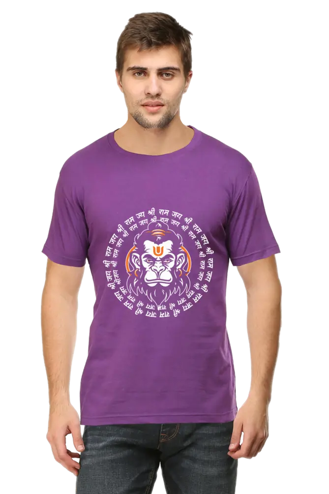 Jai Shri Ram Hanuman's Devotion T-Shirt | Regular Fit Vastrdhamm