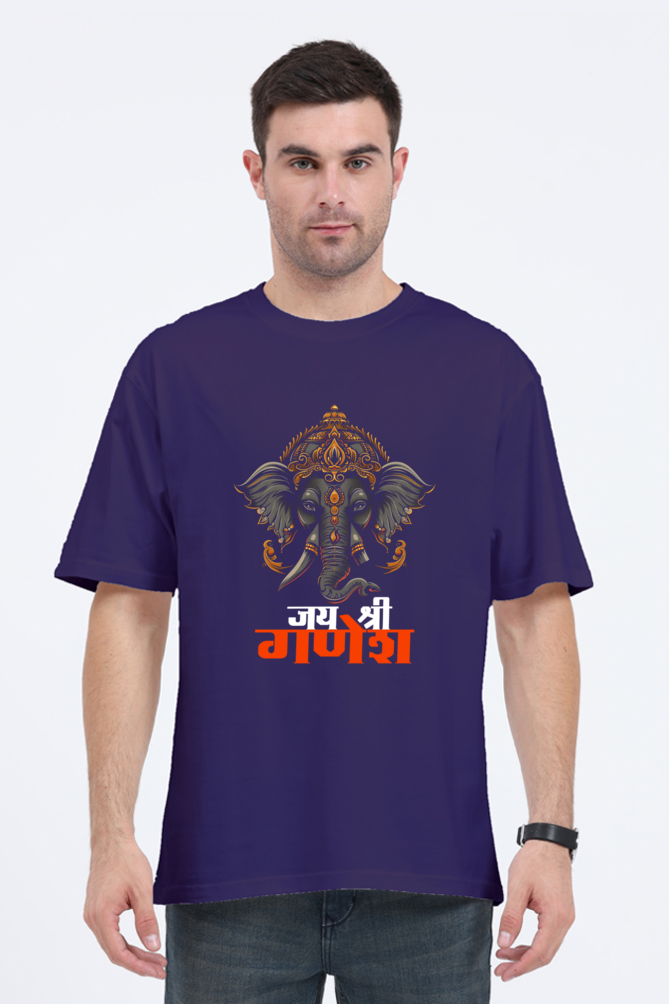 Ganesha Devotion Oversized Classic T-Shirts for Men Vastrdhamm