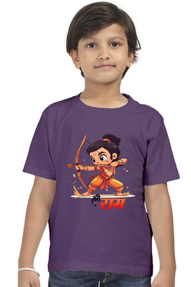 Ram Ji Warrior Spirit Round Neck Half Sleeve Classic T-Shirts for Boy Vastrdhamm