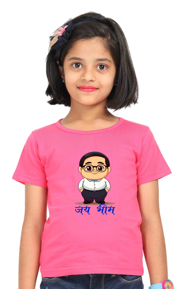 Ambedkar Social Justice Round Neck Half Sleeve Classic T-Shirts for Girl Vastrdhamm