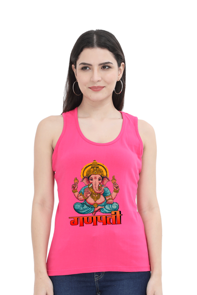 Ganesha WisdomTank Top T-Shirts for Women Vastrdhamm