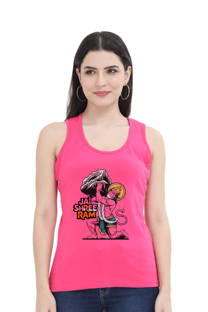 Hanuman Mountain CarrierTank Top T-Shirts for Women Vastrdhamm