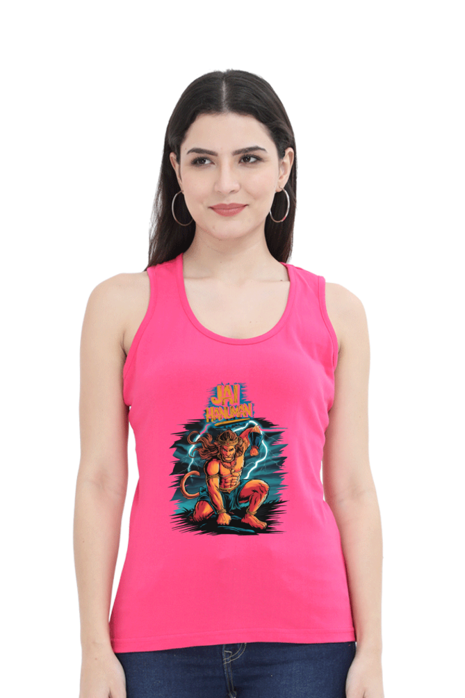 Hanuman Divine DynamoTank Top T-Shirts for Women Vastrdhamm