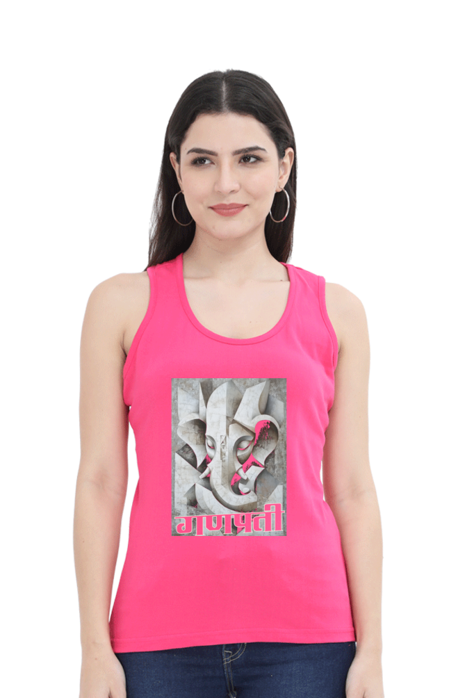 Jai Ganesha GloryTank Top T-Shirts for Women Vastrdhamm