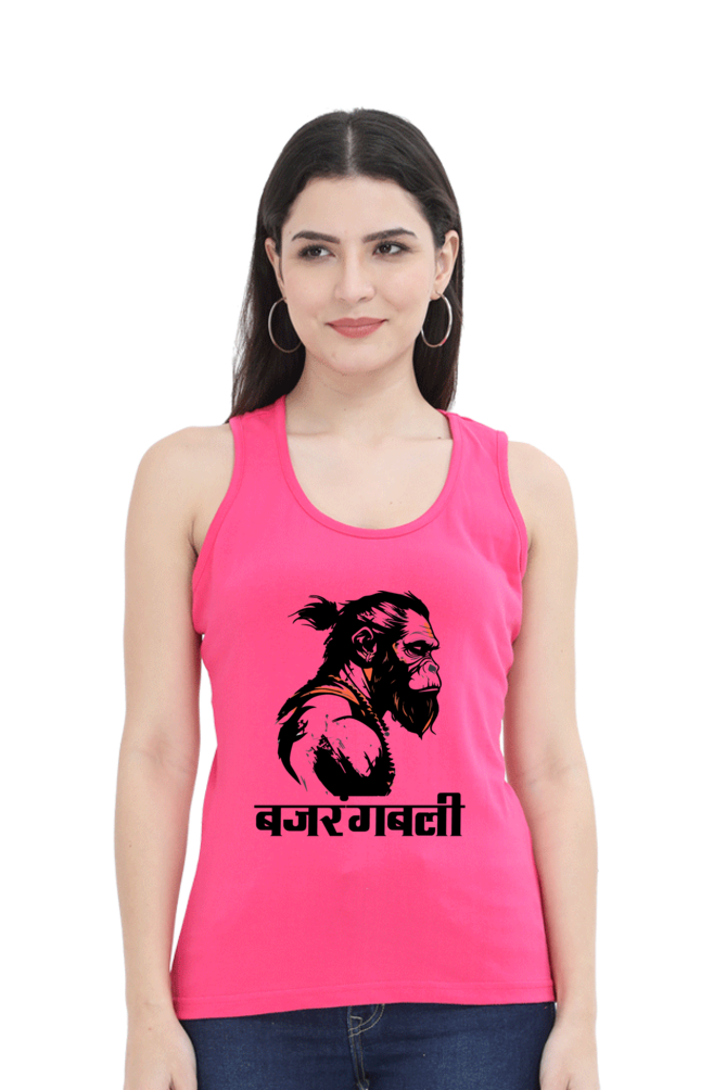 Hanuman BhaktiTank Top T-Shirts for Women Vastrdhamm