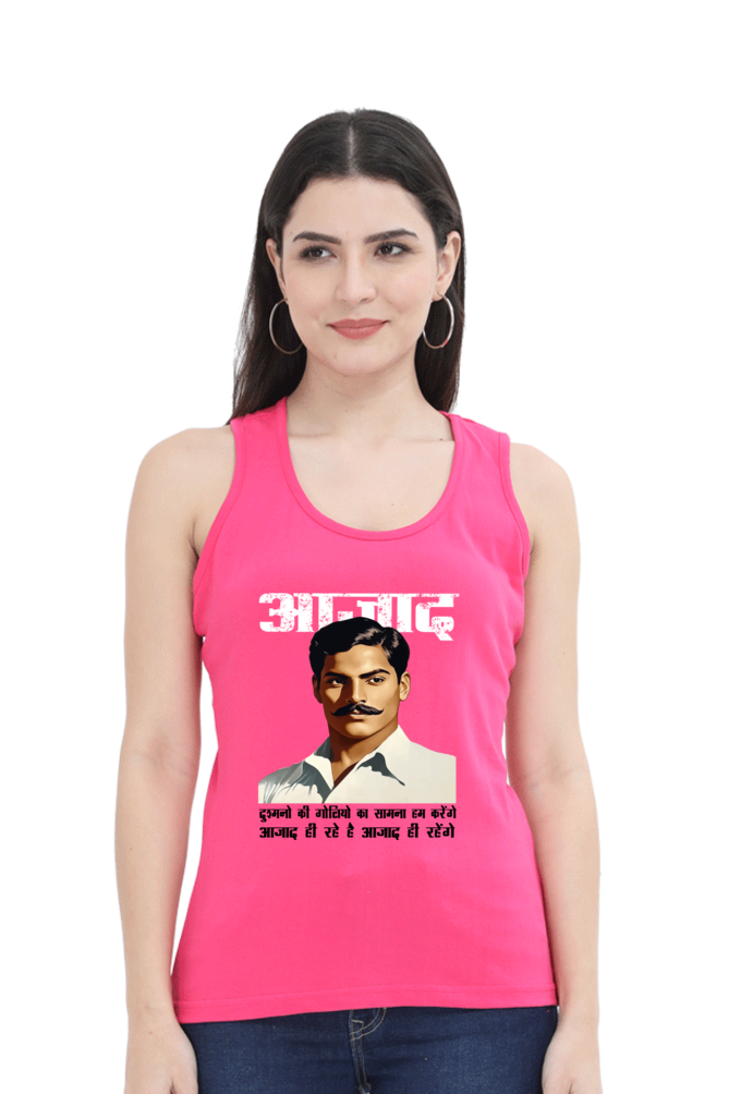 Chandra Shekhar Azad SpiritTank Top T-Shirts for Women Vastrdhamm