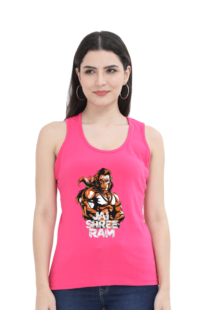 Hanuman Mountain LifterTank Top T-Shirts for Women Vastrdhamm