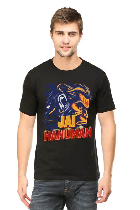 Jay Hanuman Powerfull Ection T-Shirt | Regular Fit Vastrdhamm