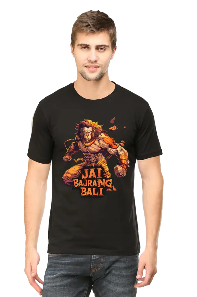 Hanuman in Meditation T-Shirt | Regular Fit Vastrdhamm