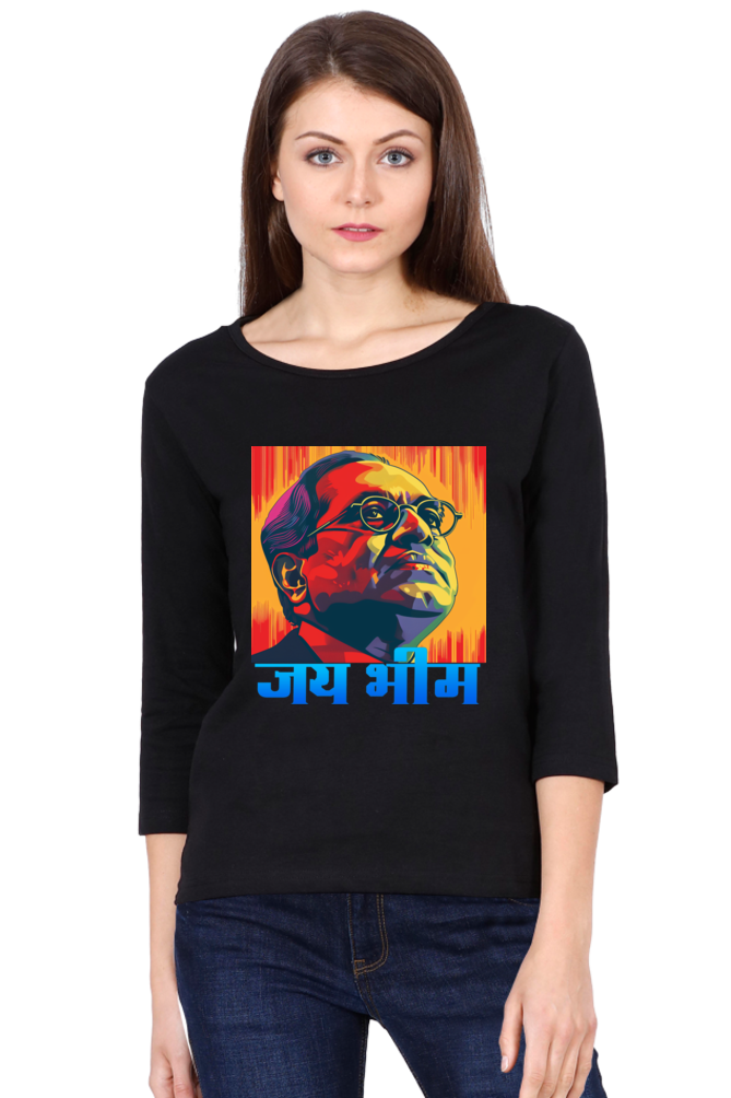 Ambedkar VisionRound Neck Full Sleeve T-Shirts for Women Vastrdhamm