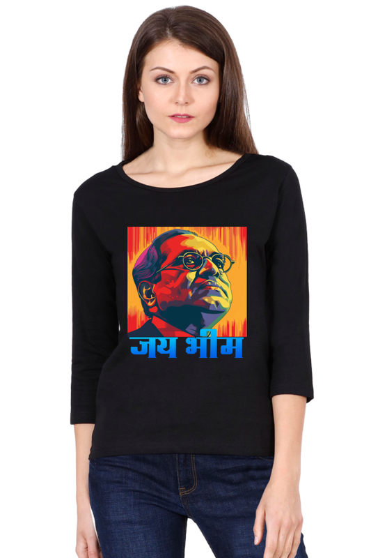 Ambedkar VisionRound Neck Full Sleeve T-Shirts for Women Vastrdhamm