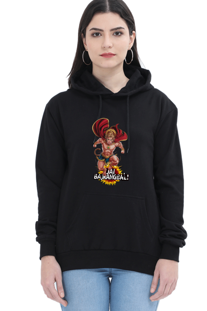 Hanuman Devotional HeroHoodie Sweatshirt T-Shirts for Women Vastrdhamm