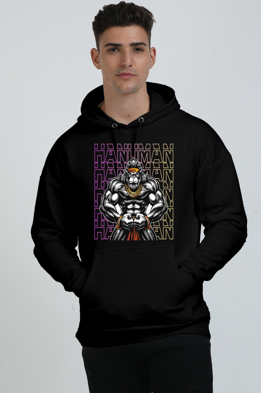 Hanuman Boundless Bravery Oversized Hooded Sweatshirt T-Shirts for Men Vastrdhamm