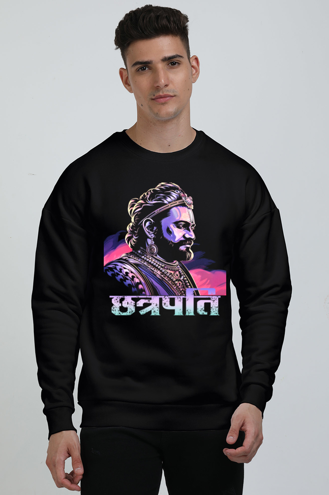 Shivaji Maharaj Warrior Spirit Oversized Sweatshirt T-Shirts for Men Vastrdhamm