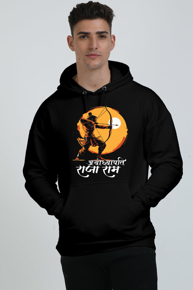 Ram Ji Bhakti Oversized Hooded Sweatshirt T-Shirts  for Men Vastrdhamm