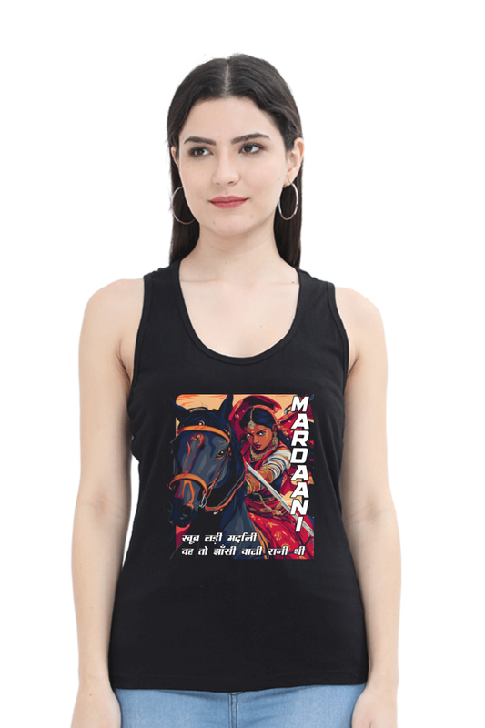 Lakshmi Bai Courage UnleashedTank Top T-Shirts for Women Vastrdhamm