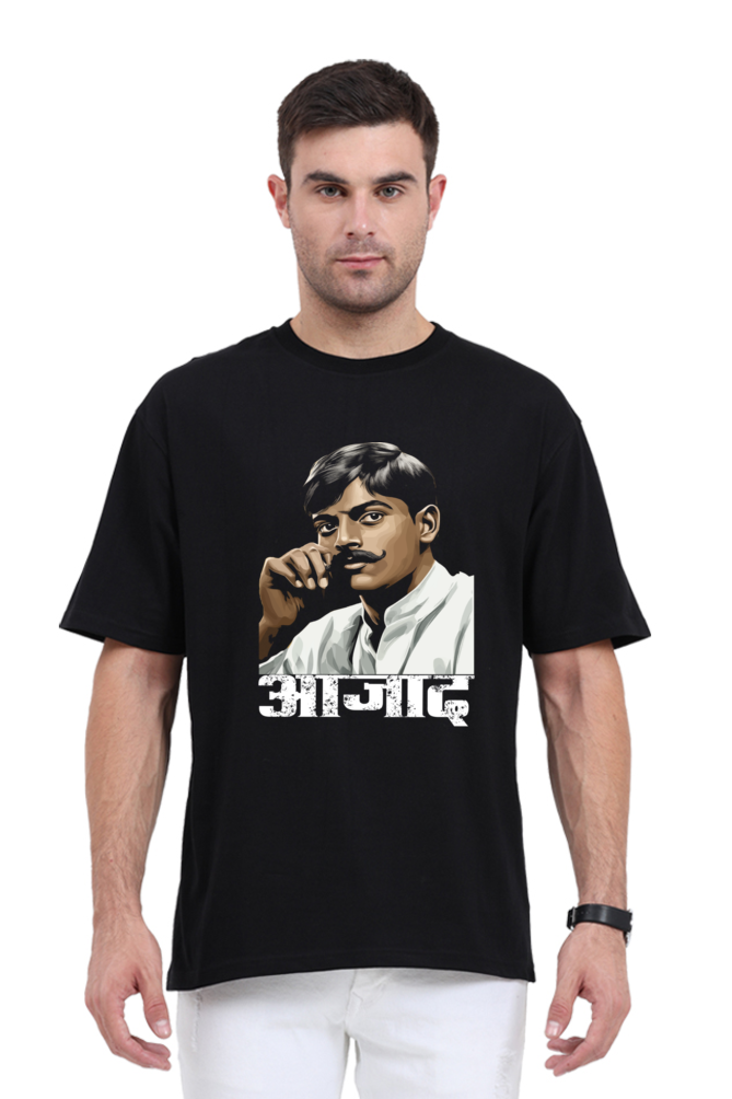 Chandra Shekhar Azad Revolution Oversized Classic T-Shirts for Men Vastrdhamm