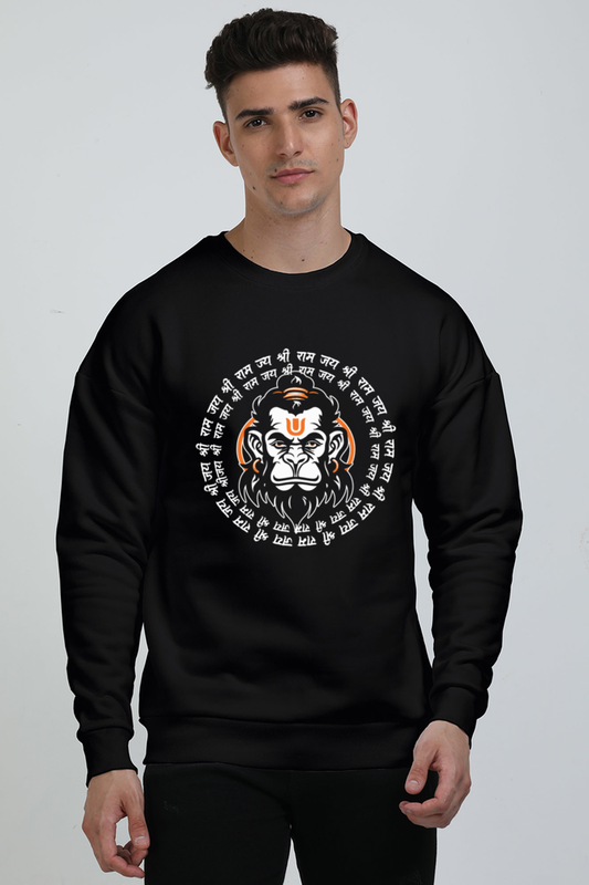 Hanuman Bhakti Power Oversized Sweatshirt T-Shirts for Men Vastrdhamm