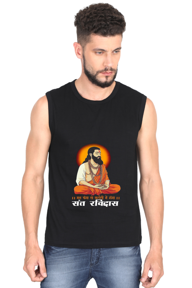 Ravidas Jayanti Spirit Round Neck Sleeveless T-Shirts for Men Vastrdhamm