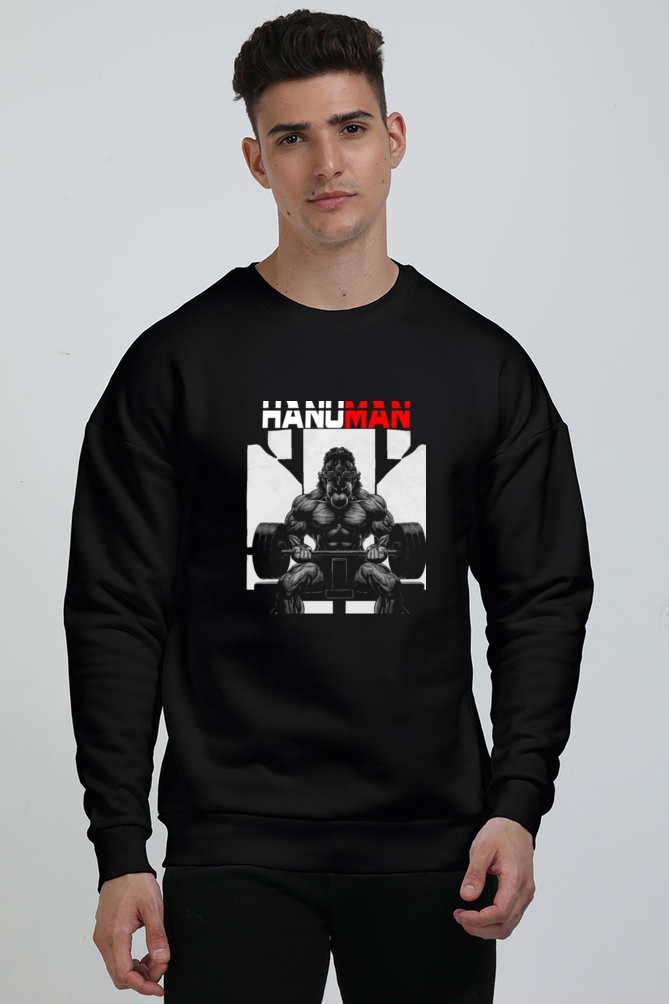 Hanuman Devotional Warrior Oversized Sweatshirt T-Shirts for Men Vastrdhamm