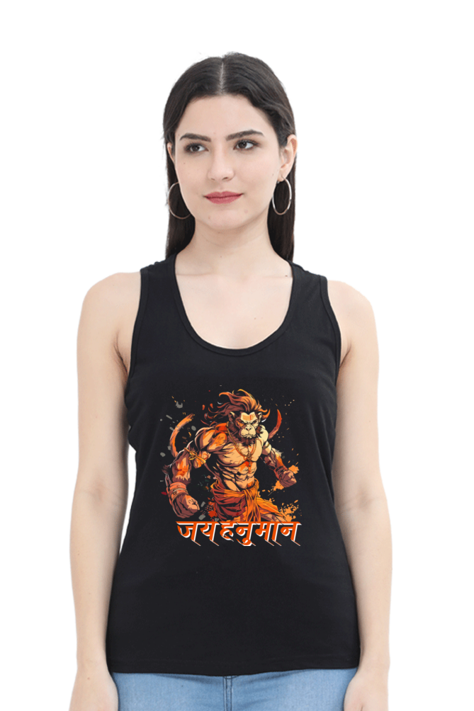 Hanuman Bhakti PowerTank Top T-Shirts for Women Vastrdhamm