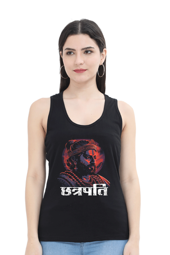 Shivaji Maharaj Protector Tank Top T-Shirts for Women Vastrdhamm