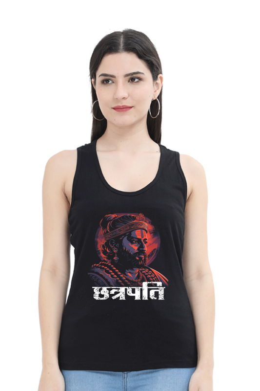 Shivaji Maharaj Protector Tank Top T-Shirts for Women Vastrdhamm