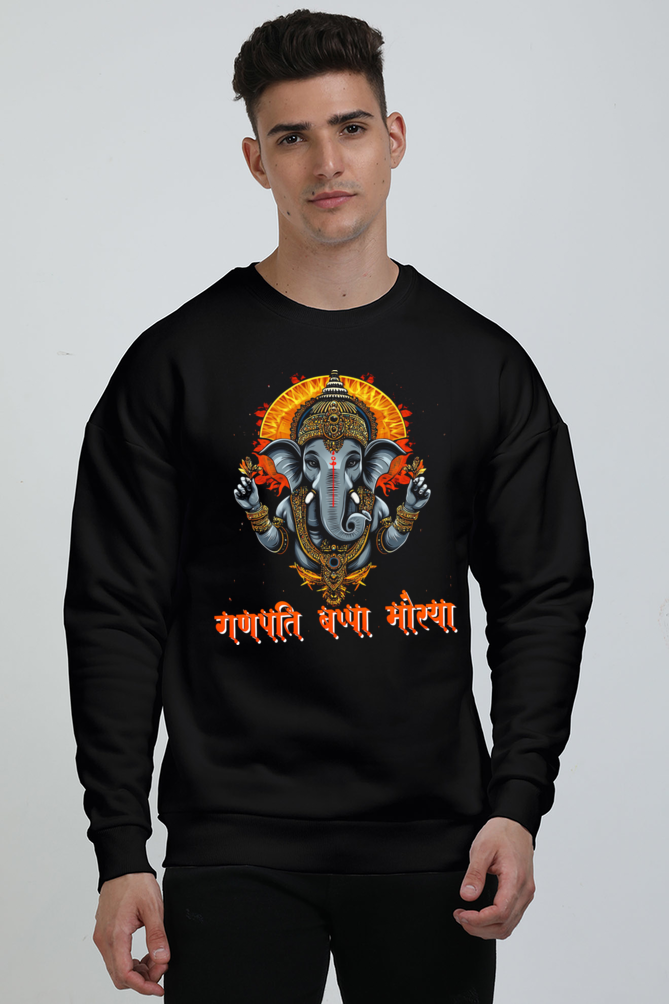 Jai Ganesha Blessings Oversized Sweatshirt T-Shirts for Men Vastrdhamm