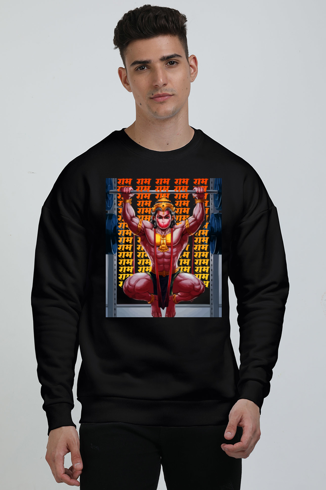 Hanuman Unbreakable Spirit Oversized Sweatshirt T-Shirts for Men Vastrdhamm