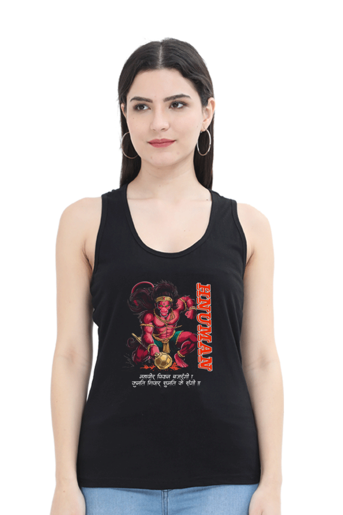 Hanuman Warrior SpiritTank Top T-Shirts for Women Vastrdhamm