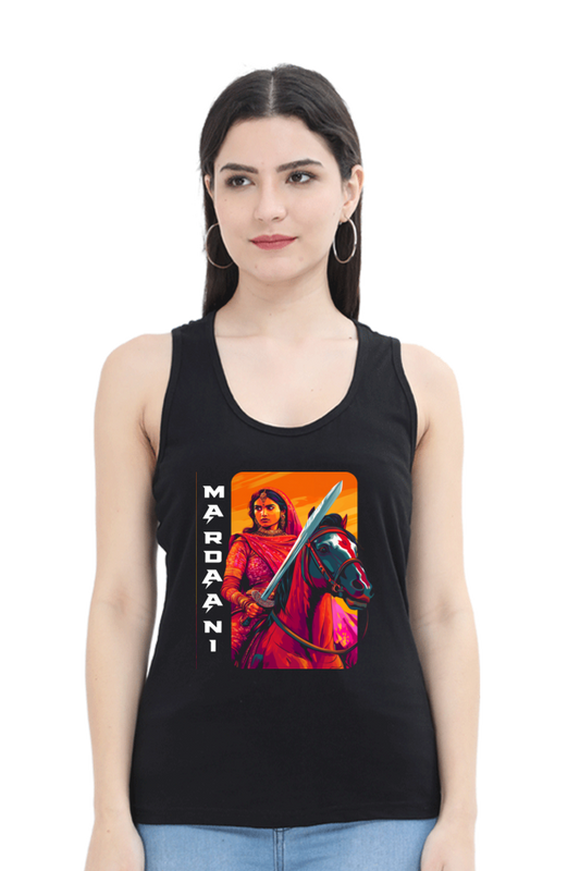 Lakshmi Bai Warrior SpiritTank Top T-Shirts for Women Vastrdhamm